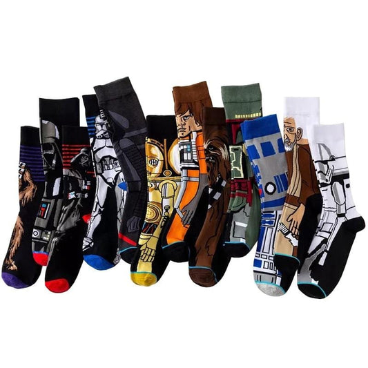 Star Wars Movie Stockings Master Yoda R2-D2 Cosplay Socks Wookiee Jedi Knight Novelty Men's Women's Socks Spring Autumn Winter