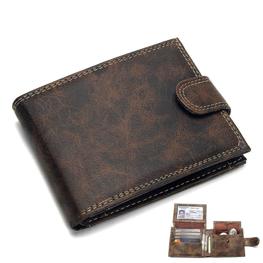Luxury Designer Mens Wallet Leather PU Bifold Short Wallets Men Hasp Vintage Male Purse Coin Pouch Multi-functional Cards Wallet-Wallet-Ultrabasic