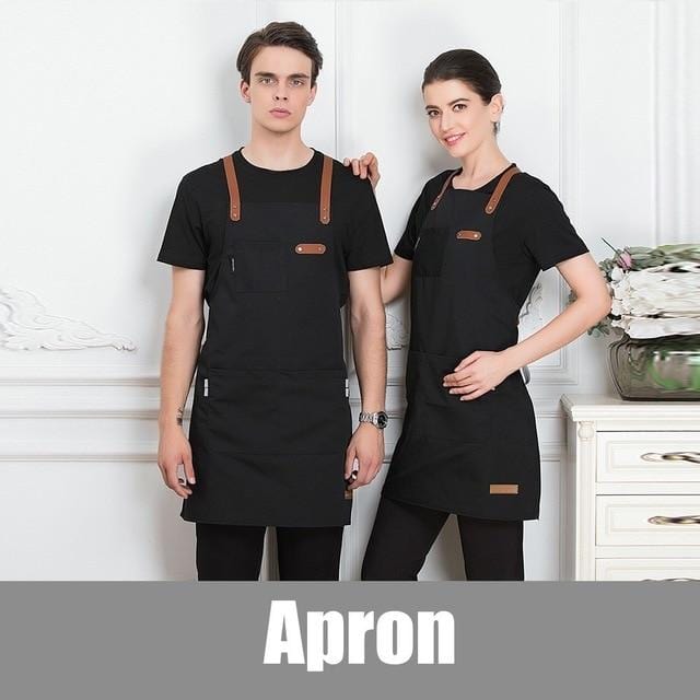 Unisex Fashion Chef Cook Kitchen Apron Coffee Shop Hairdresser Sleeveless Work Uniform Bib Work Clothing Antifouling Aprons-Apron-Ultrabasic