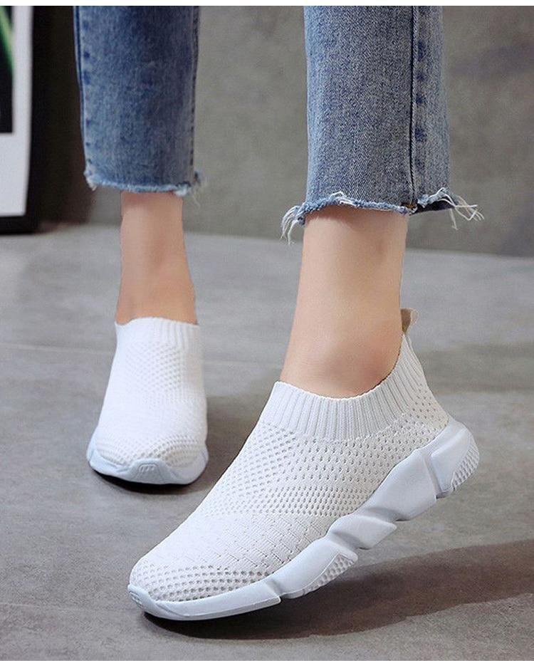 breathable flyknit sneakers