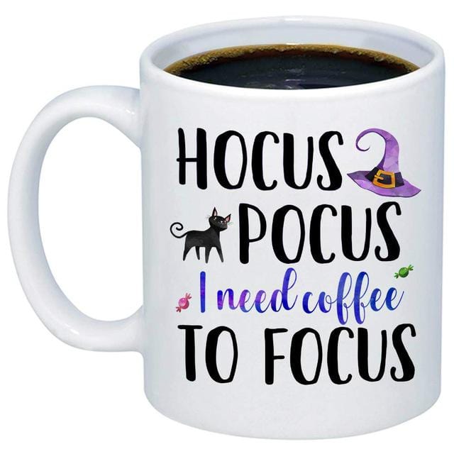 Hocus Pocus Mug I Need Coffee To Focus Mugs Fall Halloween Cup Pumpkin Gift