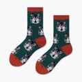 Women Socks Winter Cartoon Creativity Leopard Cat Animal Socks Harajuku Crazy Cotton Funny Casual Happy Socks Men Novelty Sox