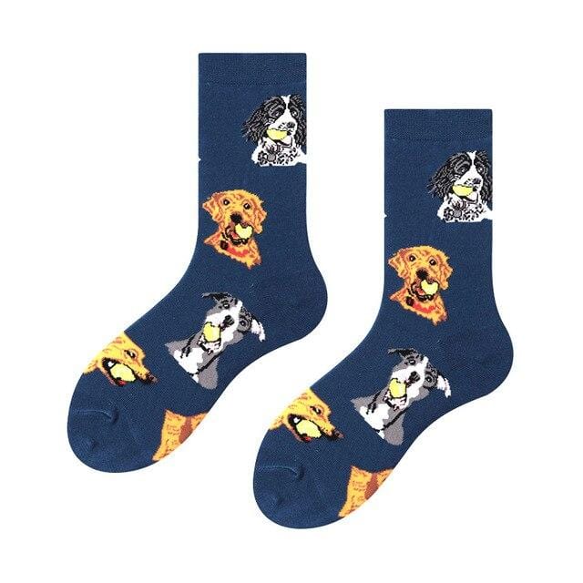 Femmes chaussettes hiver dessin animé créativité léopard chat animaux chaussettes Harajuku fou coton drôle décontracté heureux chaussettes hommes nouveauté Sox