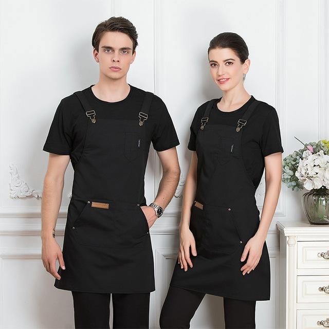 Unisex Fashion Chef Cook Kitchen Apron Coffee Shop Hairdresser Sleeveless Work Uniform Bib Work Clothing Antifouling Aprons-Apron-Ultrabasic