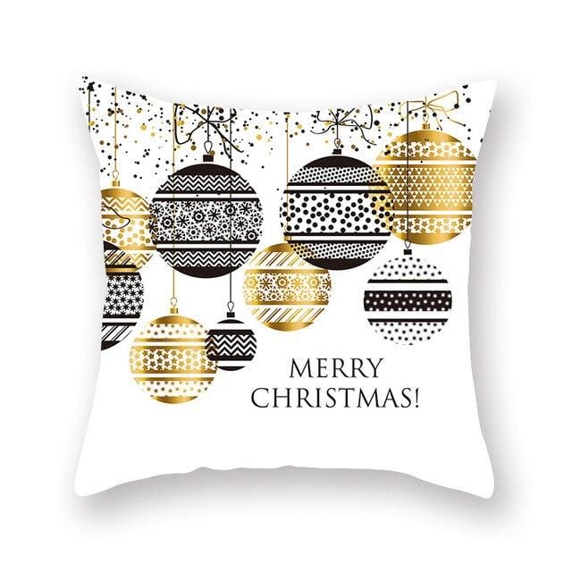 Christmas Decorative Pillowcases Polyester Merry Christmas Tree Deer Throw Pillow Case Cover New Year Pillowcase