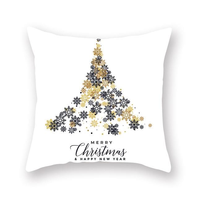 Christmas Decorative Pillowcases Polyester Merry Christmas Tree Deer Throw Pillow Case Cover New Year Pillowcase