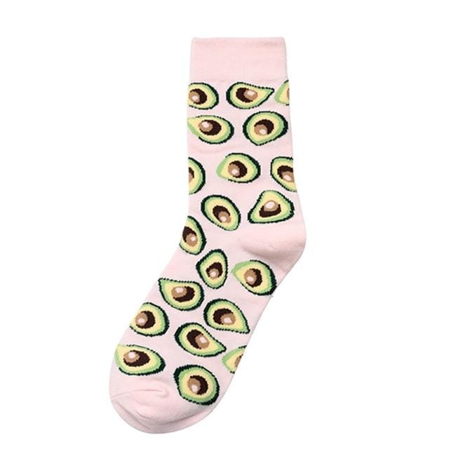 Neuheit Frauen Socken Lustige Süße Cartoon Früchte Banane Avocado Zitrone Ei Donuts Essen Glücklich Japanische Harajuku Skateboard Socken