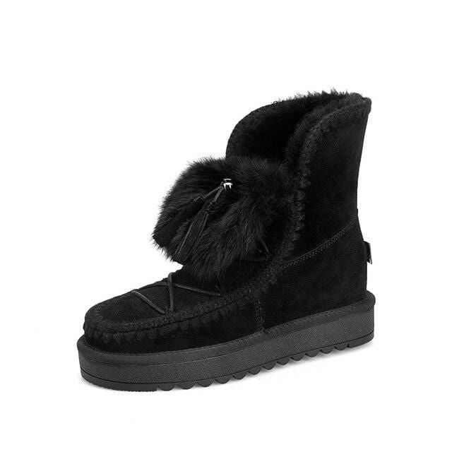 brand women shoes warm fur ankle boots for women snow boots shoes Russia winter boots female outdoor casual shoes women flats