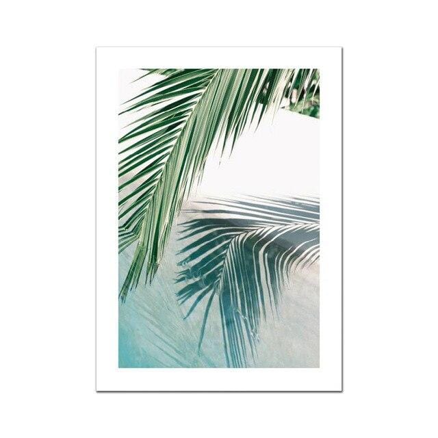 Affiche de palmier nordique, toile de paysage marin, peinture de fleurs, images d'art murales pour salon, imprimés décoratifs modernes pour la maison