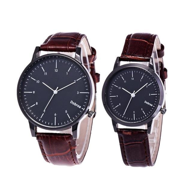 Fashion Couple Watch Set Leather Quartz Top Brands Women Watches Casual Sports Wrist Watch Men Clock Reloj Mujer