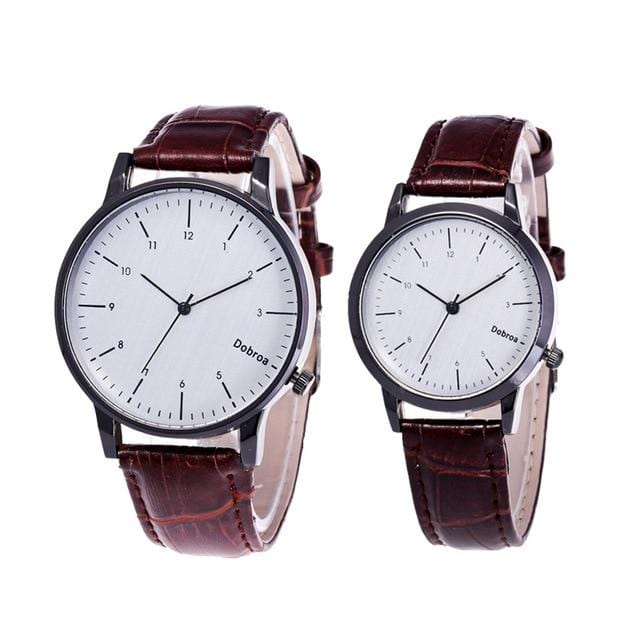 Mode Couple montre ensemble en cuir Quartz grandes marques femmes montres sport décontracté montre-bracelet hommes horloge Reloj Mujer