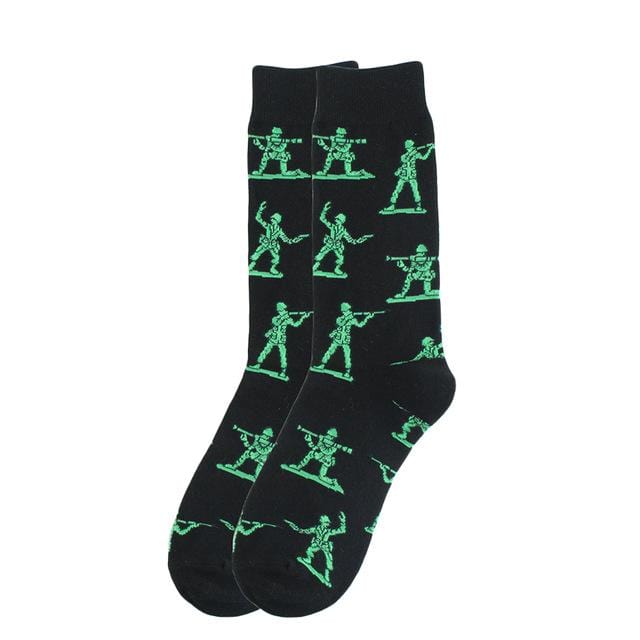 Happy Socks Fashion Hip Hop Skateboard Socks Cotton Cartoon Shark Pig Dog Food Hamburger Pizza Sushi Funny Men Women Calcetines