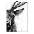 Bear Wolf Deer Panda Tiger Raccoon Animal Wall Art Canvas Painting Nordic Posters and Prints Wall Pictures For Living Room Decor