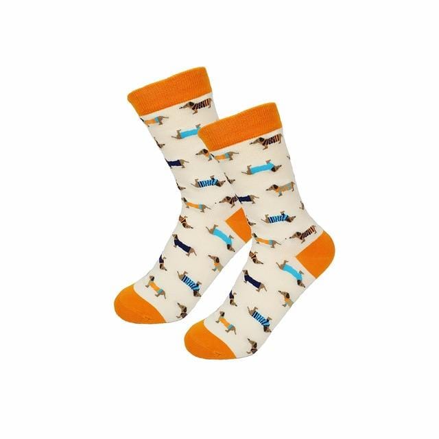 New fashion women men colorful dog cotton socks Spring couple lover Casual Pill Fox neutral red sock Hot