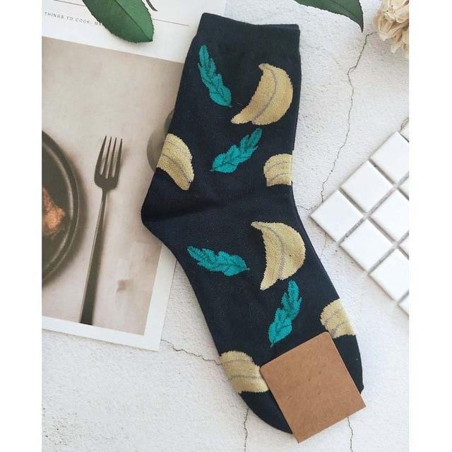 [EIOISAPRA] mignon Jacquard/plantes impression motif Art chaussettes femmes coréen Animal/Cactus chaussettes chaussettes drôles Kawaii Sokken Calcetines