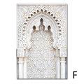 Morocco Door Nordic Poster Wall Art Canvas Painting Scenery Religion Casablanca Palace Wall Pictures For Living Room Unframed