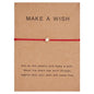 10*7.5cm Make a Wish Papper Card Love Woven Adjustable Bracelet Fashion Jewelry Gift For Women,Men,Kids