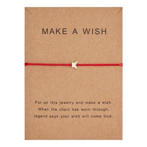 10*7.5cm Make a Wish Papper Card Love Woven Adjustable Bracelet Fashion Jewelry Gift For Women,Men,Kids
