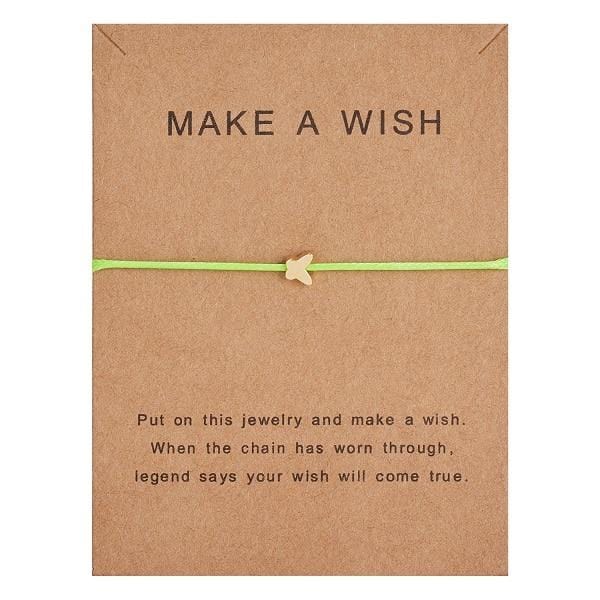 10*7.5cm Make a Wish Papper Card Love Woven Adjustable Bracelet Fashion Jewelry Gift For Women,Men,Kids