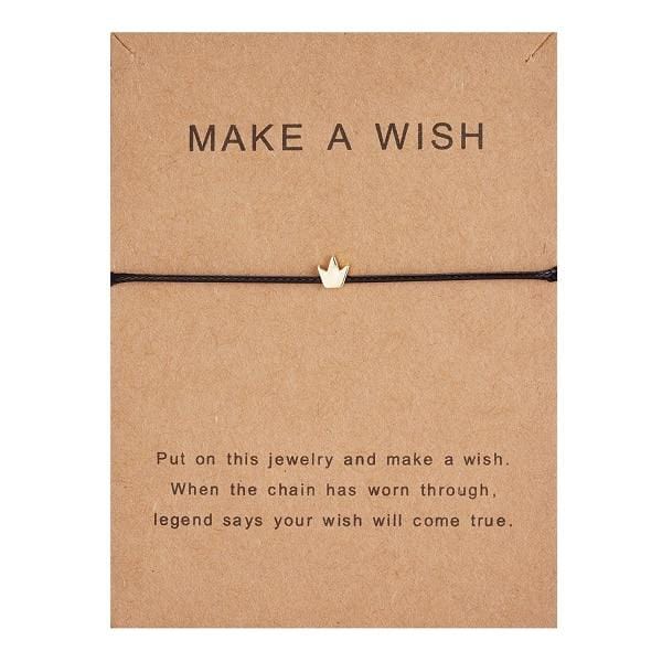 10*7.5cm Make a Wish Papper Card Love Woven Adjustable Bracelet Fashion Jewelry Gift For Women,Men,Kids