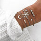 LWMMD 5 pièces/ensemble bohème amour Bracelets porte-bonheur Bracelets pour femmes mode couleur or brin Bracelets ensembles bijoux bohème