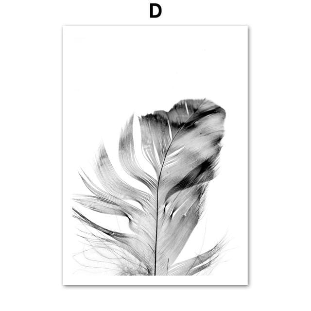 Girl bird Flower Feather Quotes Landscape Wall Art Canvas Painting Nordic Posters And Prints Wall Pictures For Living Room Decor