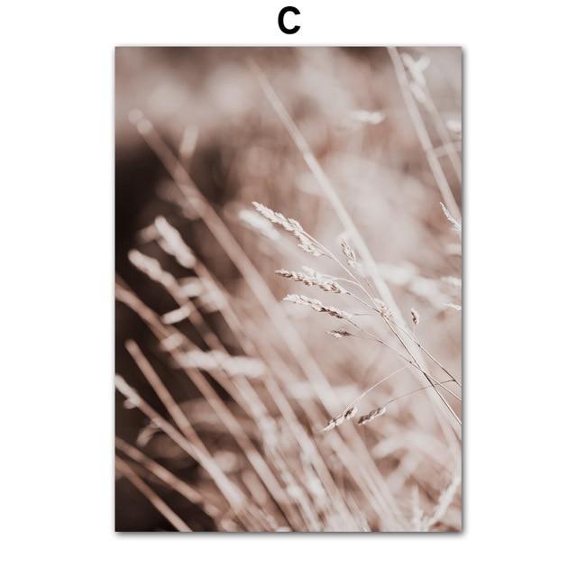 Farm Plant Flower Leaves Wheat Landscape Wall Art Canvas Painting Nordic Posters And Prints Wall Pictures For Living Room Decor