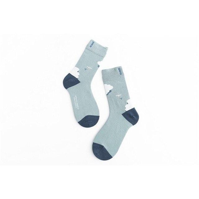 Unisex Painting Style Men Socks 100 Cotton Harajuku Colorful Full Socks Men 1 Pair Gifts Size 35-43