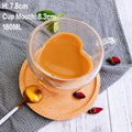 Heat Resistant Double Wall Glass Coffee/Tea Cups And Mugs Travel Double Coffee Mugs With The Handle Mugs Drinking Shot Glasses