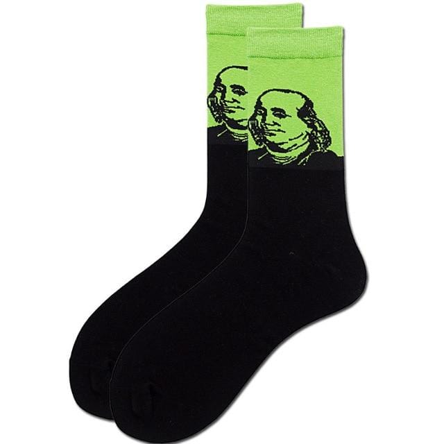 Fashion Unisex Hip Hop Mens Happy Socks Autumn with Fruits and Cartoon Picture Cool Socks Combed Cotton for Lovers Meias 404