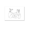 Simplicity Line Drawing Poster and Print Black White Abstract Flower Woman Artwork Canvas Painting Wall Art Picture Home Decor