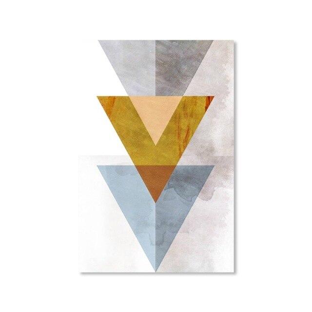 Abstraktes Dreieck, Sechseck, Geometrie, Mosaik-Kombination, Leinwandgemälde, Poster und Druck, dekorative Wandkunst, Bilder für Wohnzimmer