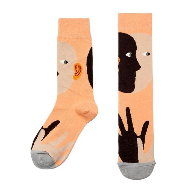 New 2019 Kawaii Sweet Women's Socks Funny Cute Cream Candy Color Cartoon Abstract Pattern Design Happy Socks For Christmas Gift
