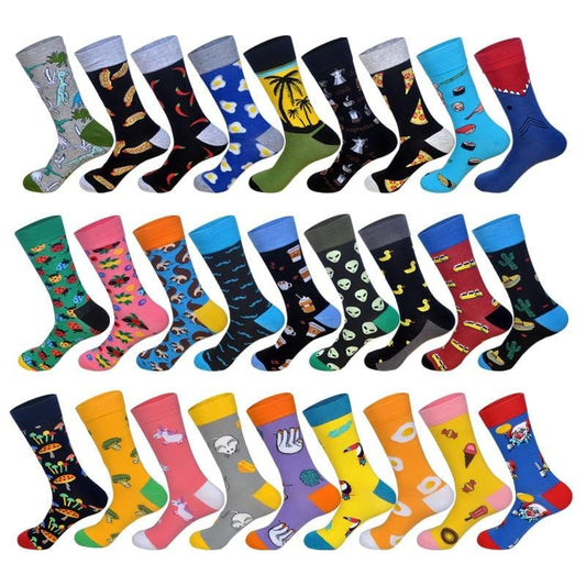 Lionzone 2019 Newly Men Socks Cotton Casual Personality Design Hip Hop Streetwear Happy Socks Gifts for Men Brand Quality