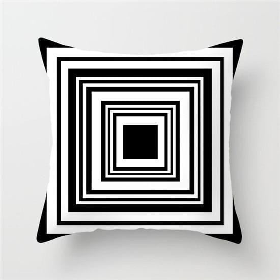 Fuwatacchi Geometric Pattern Cushion Cover Black White Soft Throw Pillow Cover Decorative Sofa Pillow Case Pillowcase Christmas