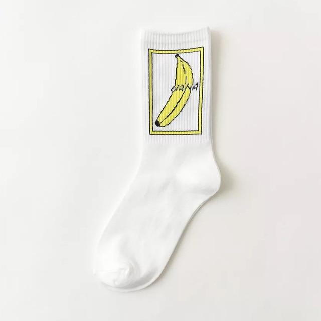 Creative High Quality Fashion Men Hip Hop Cotton Unisex Harajukumen's happy socks Funny Skate Socks