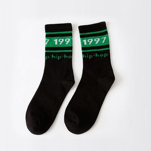 Creative High Quality Fashion Men Hip Hop Cotton Unisex Harajukumen's happy socks Funny Skate Socks