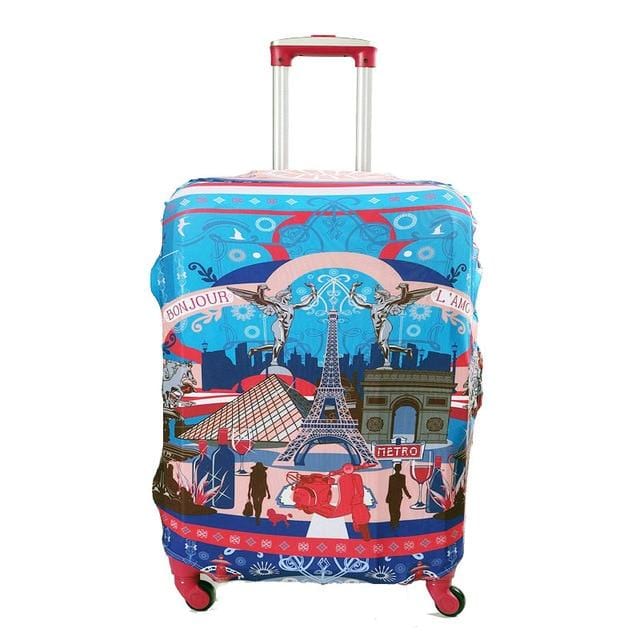 TRIPNUO housse de bagage bleu ville plus épaisse valise de voyage housse de protection pour malle de coffre appliquer au couvercle de valise 19 ''-32''