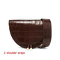 NIGEDU femmes sac à bandoulière mode Crocodile demi-cercle sacs de selle en cuir PU sacs à bandoulière pour femmes sacs à main concepteur bolsas
