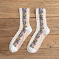 Frühling Herbst Japanischen Harajuku Frau Socken Baumwolle mit Blumen Lustige Socken Frauen Koreanischen Stil Kawaii Mädchen Calcetines Mujer 190