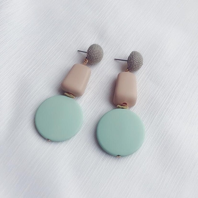 Personality 2019 Trapezoid Large Long Acrylic Acetate Drop Earrings For Women Rectangle Tortoiseshell Earring Za Jewelry