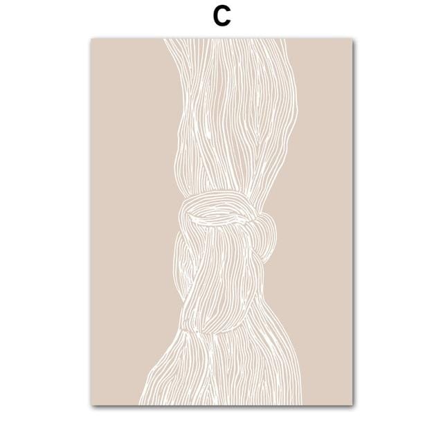 Wall Art Canvas Painting Drew Line Face Flower Abstract Painting Nordic Posters And Prints Wall Pictures For Living Room Decor