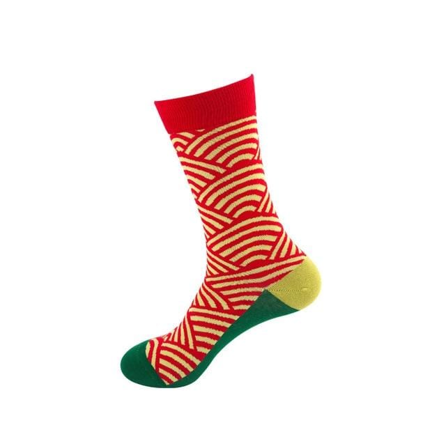 Women Socks Funny Cute Cartoon Fruits Avocado Egg Oil Painting Van Gogh Stripes Happy Japanese Harajuku skateboard Socks