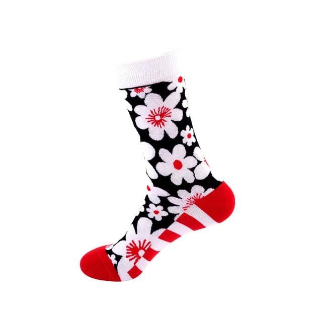Women Socks Funny Cute Cartoon Fruits Avocado Egg Oil Painting Van Gogh Stripes Happy Japanese Harajuku skateboard Socks