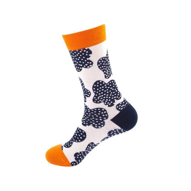 Women Socks Funny Cute Cartoon Fruits Avocado Egg Oil Painting Van Gogh Stripes Happy Japanese Harajuku skateboard Socks