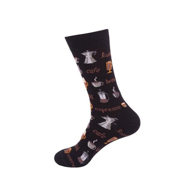 Women Socks Funny Cute Cartoon Fruits Avocado Egg Oil Painting Van Gogh Stripes Happy Japanese Harajuku skateboard Socks