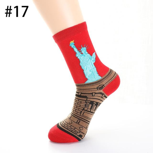 Cotton Socks Men Starry Night Winter Retro Women Personality Art Van Gogh Socks Oil Painting Socks Funny Happy Socks Male socken