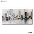 Abstract Watercolour Architecture Canvas Painting Wall Pictures For Living Room Decor Poster And Print Home Decor