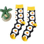 Women Happy Funny Socks With Print Art Cute Warm Winter Socks With Avocado Sushi Food Cotton Fashion Harajuku Unisex Sock 1 Pair