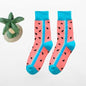 Women Happy Funny Socks With Print Art Cute Warm Winter Socks With Avocado Sushi Food Cotton Fashion Harajuku Unisex Sock 1 Pair